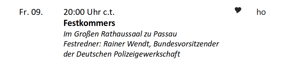 Verbindungsveranstlatung mit Wendt